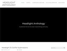 Tablet Screenshot of headlightanthology.com